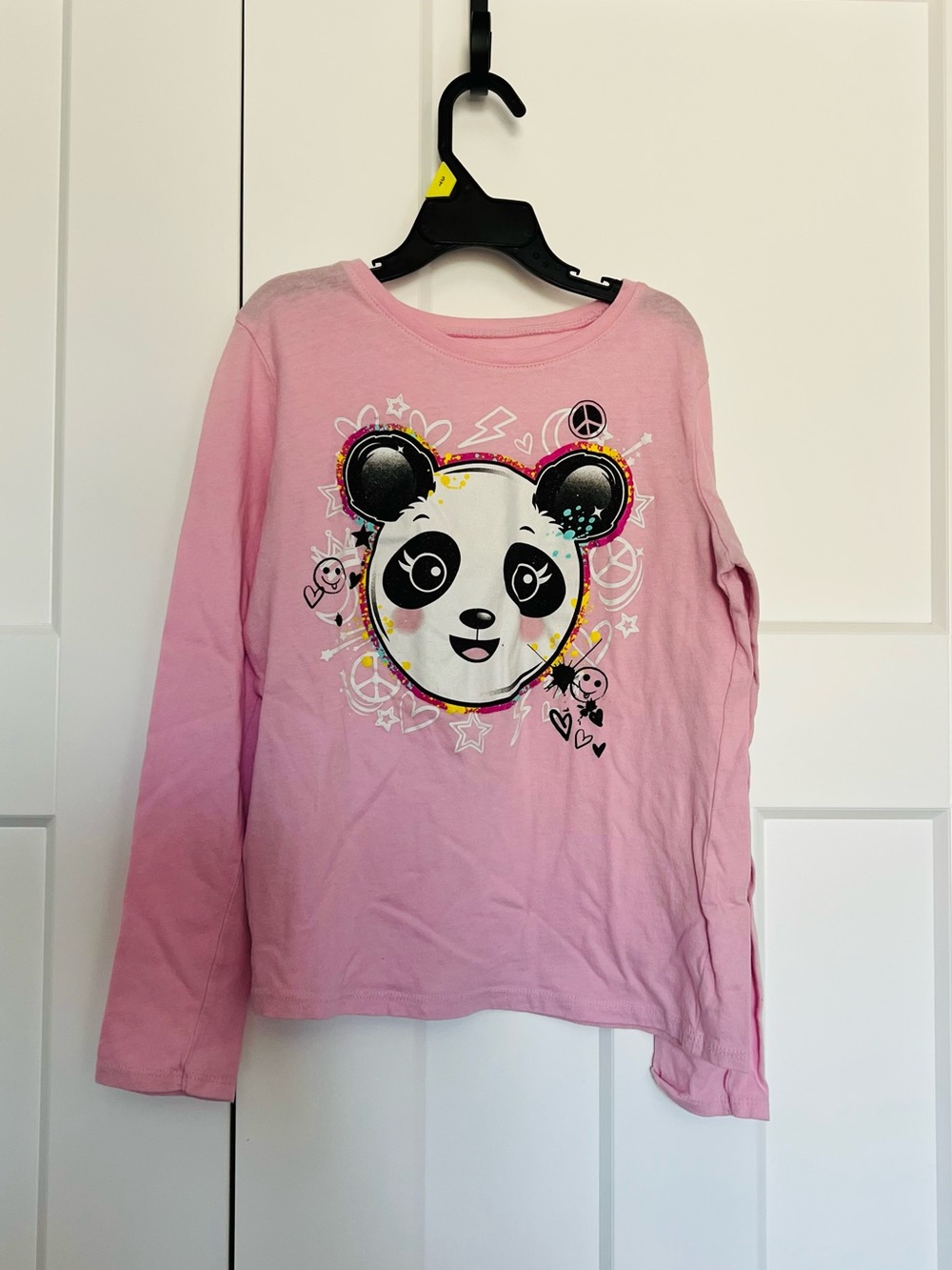 Place Pink Long-Sleeve Panda Graphic Tee